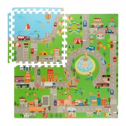 Tappeto stradale per la cameretta dei bambini gioco 121 x 121 cm