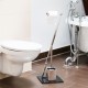 Set WC in forma a Z Elegante set WC da pavimento 77 x 25 x 25 cm Argento-nero