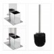 Butler WC in acciaio inox Elegante set WC da pavimento 69 x 25 x 18 cm