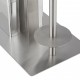 Butler WC in acciaio inox Elegante set WC da pavimento 69 x 25 x 18 cm