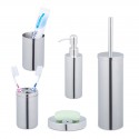 Set da bagno a 5 pezzi con WC-Garnitura, dispenser e altro Set Elegante set di accessori per bagno in acciaio inossidabile