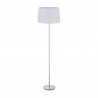 Lampada da terra in tessuto con base argentata Elegante base cromata in argento Attacco E27