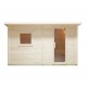 Sauna mod.TALO XL 400 x 217 x 220 cm 8 kW design elegante in stile rustico spazio per 5 persone