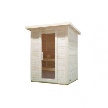 Sauna per 2 persone mod TALO M 191 x 157 x 221 cm stufa da 4,5 kW stile elegante,