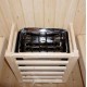 Sauna tradizionale Shadow misura M con 3,6 kW 120 x 120 x 190 cm Legno di abete nordico