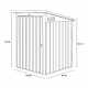 Box per bidoni Copribidoni box spazzatura BASURA 1x240L Antracite 101 x 104 x 113/134 cm