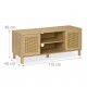 Mobile TV in elegante effetto legno del mobile TV 48 x 115 x 40 cm con design in rattan