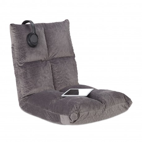 Cuscino da pavimento flessibile per il relax 58 x 50 x 55 cm Grigio 6 diverse posizioni