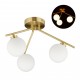 Lampada a sfera per il soffitto Oro & Bianco La lampada a soffitto a 3 fiamme 24,5 x 36 cm