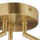 Lampada a sfera per il soffitto Oro & Bianco La lampada a soffitto a 3 fiamme 24,5 x 36 cm