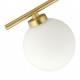 Lampada a sfera per il soffitto Oro & Bianco La lampada a soffitto a 3 fiamme 24,5 x 36 cm