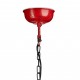 Lampada a sospensione rosso intenso 154x 41x41 cm industriale artigianale Rosso 40W