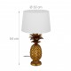 Lampada decorativa dallo stile originale in look ananas 54 x 30 cm moderna con base dorata