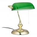 Lampada da banchiere con paralume in vetro verde 31 x 22,5 x 18,5 cm Design classico anni '30