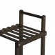 Scaffale portapiante nero con rotelle 91,5 x 93 x 26 cm moderno con rotelle e 9 ripiani