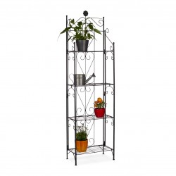 Scaffale portapiante in metallo con 4 ripiani 157 x 44 x 24 cm Per interni ed esterni Eleganza e funzionalità