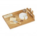 Set da formaggi in bambù con tagliere e coltelli Perfetto per aperitivi in bambù e coltelli 14 x 35,5 x 28 cm