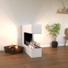 Camino bianco mod.Biolama compatto e moderno vertro perfetto per ogni ambiente 110 x 90 x 30 cm