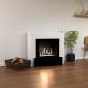 Biocamino mod Olla 90 x 90 x 45 cm 1,5 lit -con vetro camino stufa da Pavimento