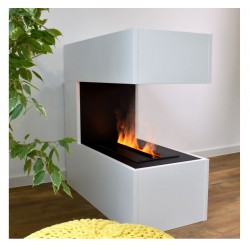 Camino elettrica mod. Room 80x80x37cm stufa amino stufa Bianco