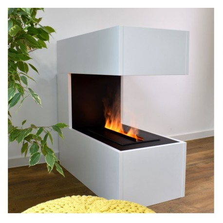 Camino elettrica mod. Room 80x80x37cm stufa amino stufa Bianco
