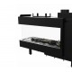 STUFA A Gas mod Leopold camino 138x95x43cm visione orizzontale e realistica della fiamma