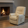 POLTRONA MASSAGGIANTE CREMA Beige CAMILLA SP952, Poltrona relax ,riscaldata vibrante, ecopelle , poltroncina TV , massaggi