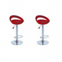 sgabello GINEVRA XH-123 P-2 , coppia di sgabelli design, stool. rosso