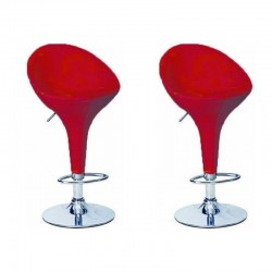 sgabello OSLO (XH105-1), coppia di sgabelli design, stool. rossi