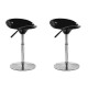 SGABELLO SEATTLE, (XH-194-1)coppia sgabelli,design,stool neri