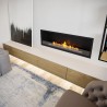 Biocamino da incasso Mod. Mega 150 con bruciatore unico 150x40,5x17 cm con vetro