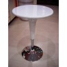 TAVOLO BAR TAVOLINO DALLAS XH-109 design rotondo regolabile in ABS Bianco